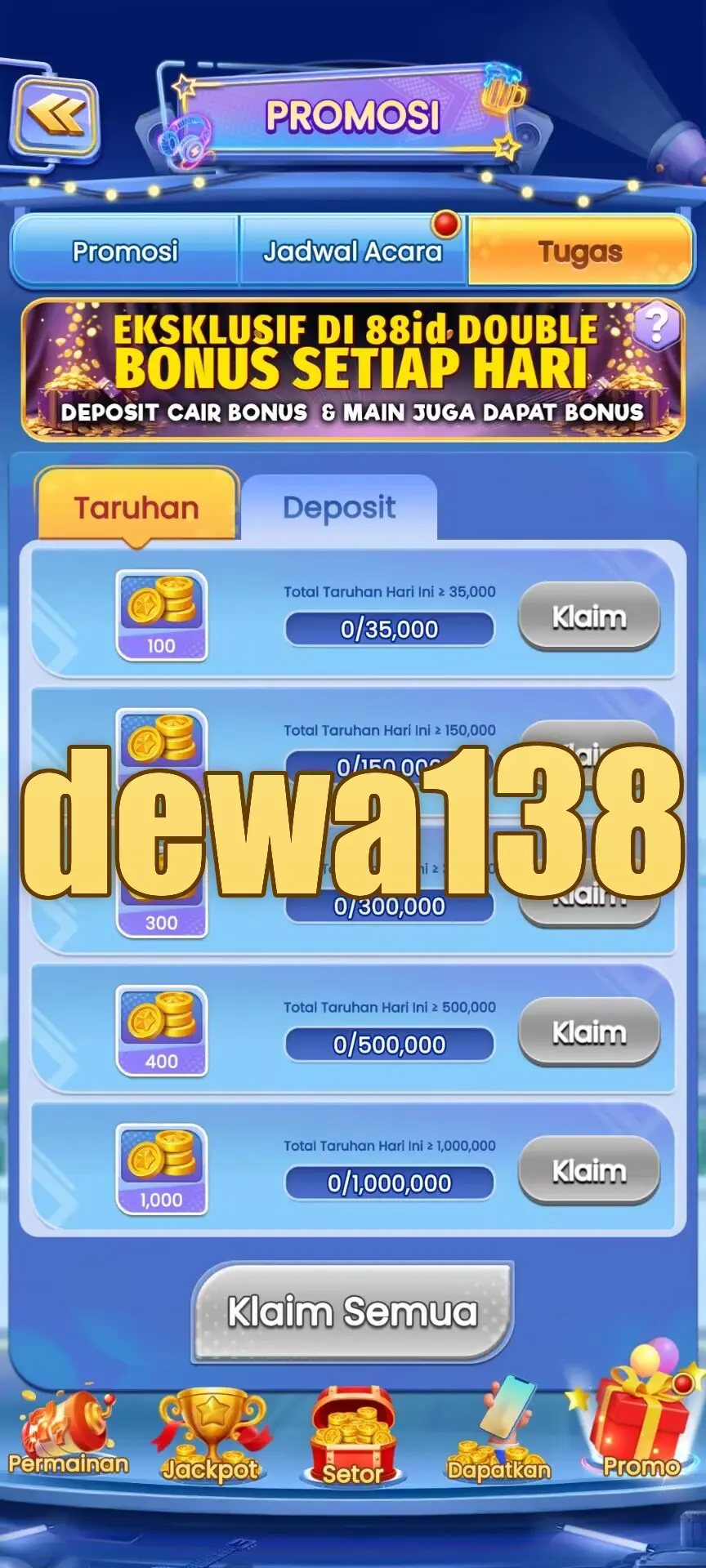 dewa138 Tangkapan Layar - APK Resmi